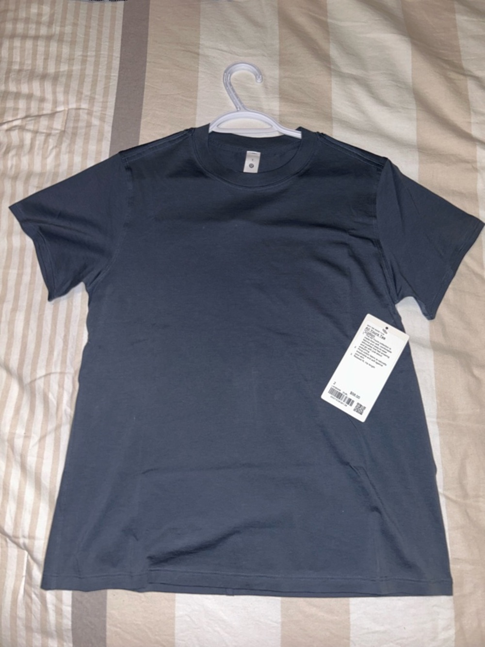 Lululemon All Yours Tee Size 2 Brand New with Tags-Oil Grey